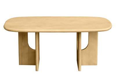 Mesa de centro de dise&ntilde;o en madera clara de mango macizo MASSARI