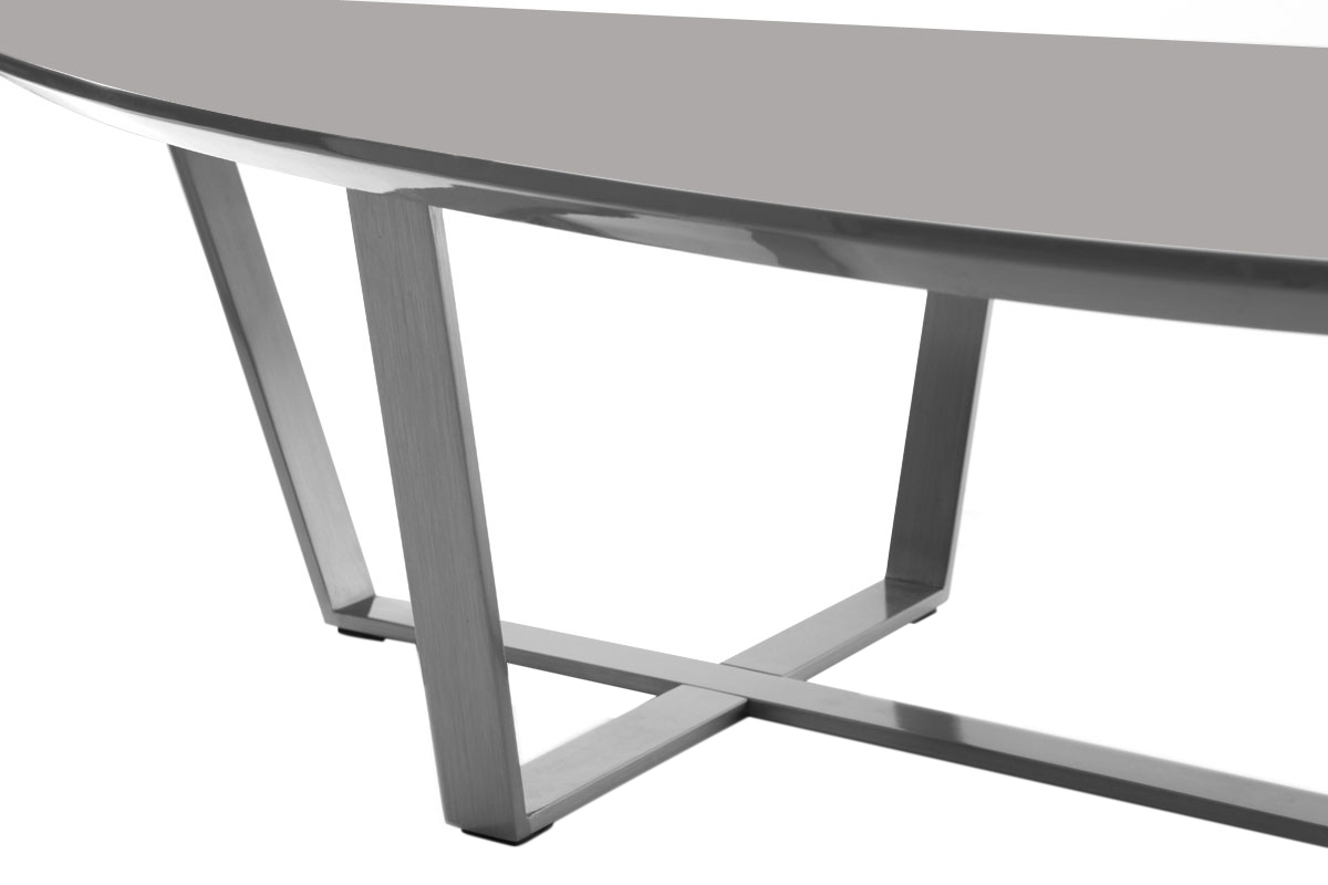 Mesa de centro de diseo gris pardo MILLA