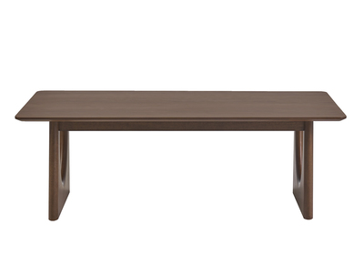 Mesa de centro de dise&ntilde;o rectangular de madera oscura nogal L120 cm KUALA