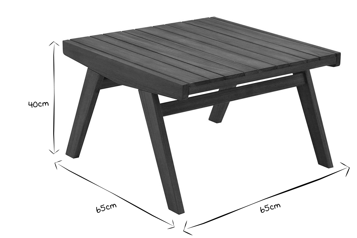 Mesa de centro de jardn de madera maciza TIDAK