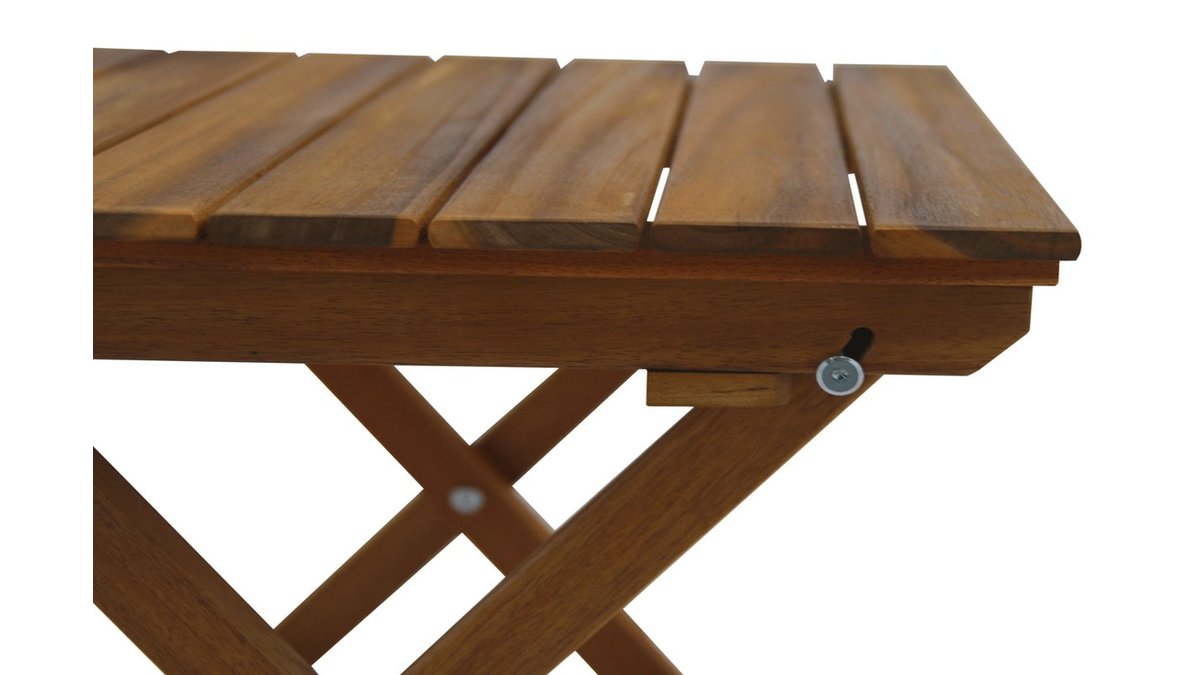 Mesa de centro de jardn plegable de madera maciza 40 x 40 cm ITZA
