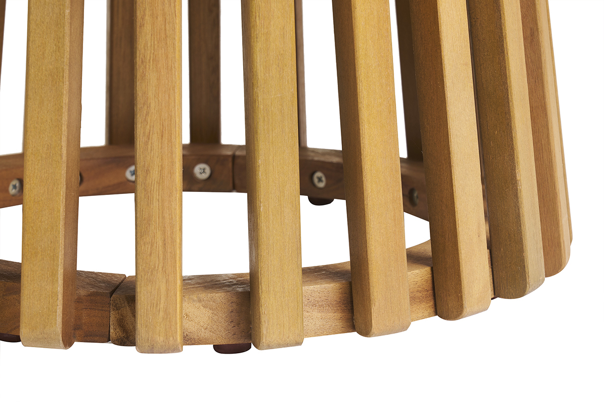 Mesa de centro de jardn redonda de madera maciza 40 cm - NASSAU