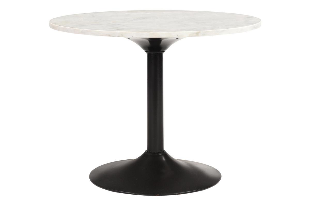 Mesa de centro de mármol y metal negro 60 cm COPEN
