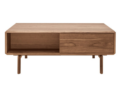 Mesa de centro de nogal con almacenaje 100 cm SUVA