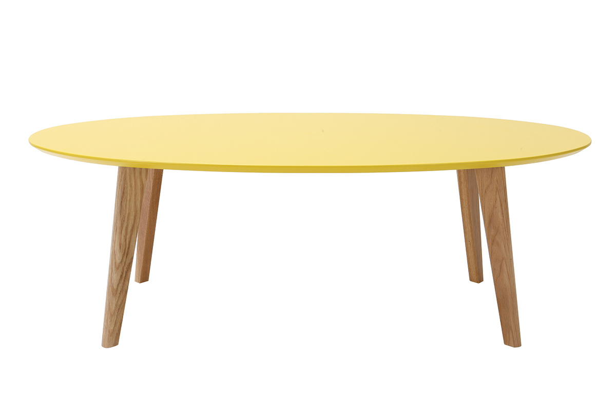 Mesa de centro diseo amarillo L120 cm EKKA