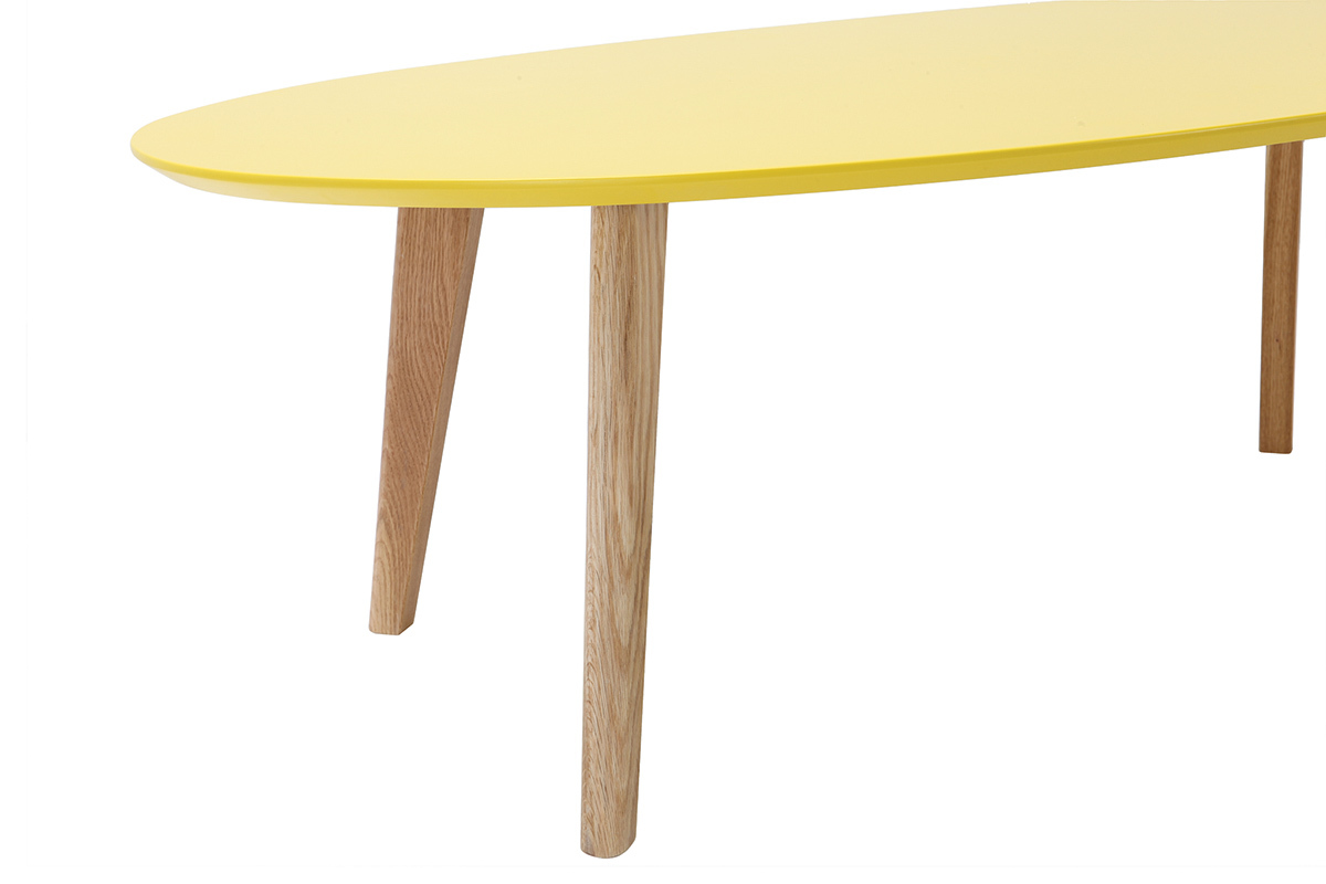Mesa de centro diseo amarillo L120 cm EKKA