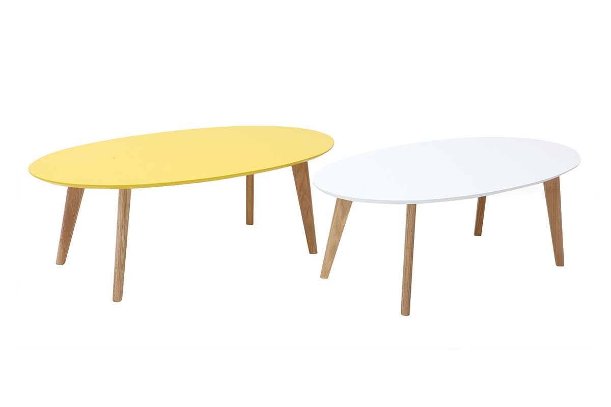 Mesa de centro diseo amarillo L120 cm EKKA