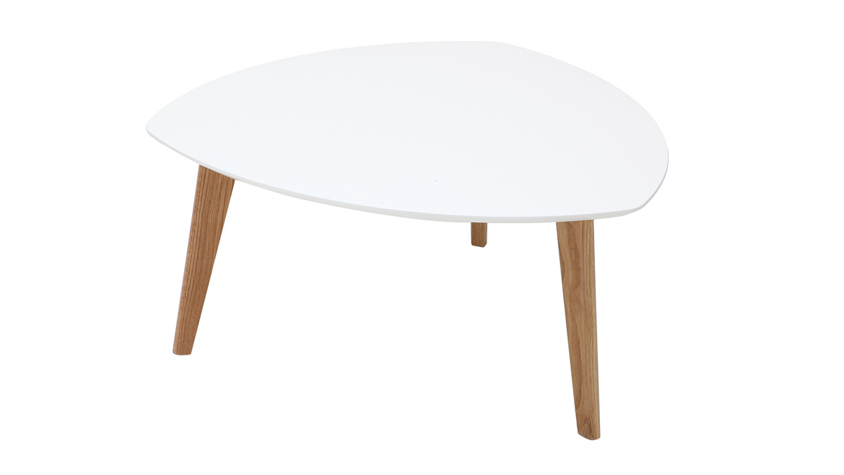 Mesa de centro diseo blanco L80 cm EKKA