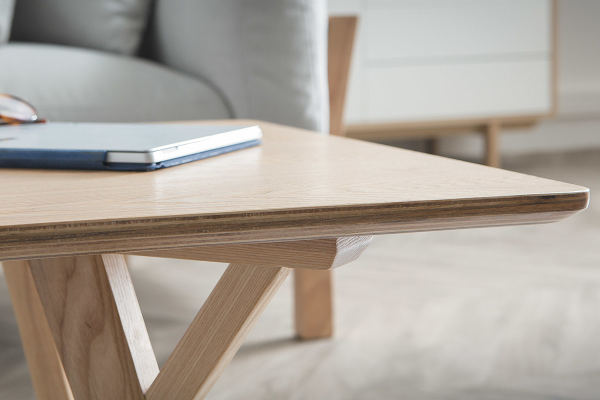 Mesa de centro diseo L120 cm fresno KYOTO