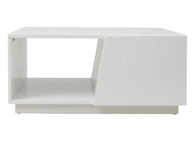 Mesa de centro dise&ntilde;o lacado blanco mate 90cm ALESSIA