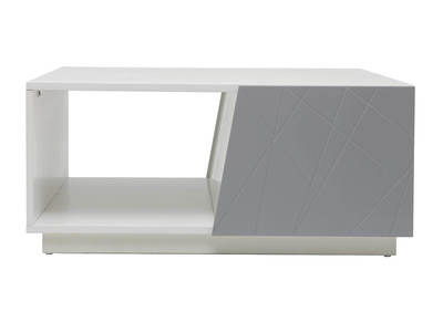 Mesa de centro dise&ntilde;o lacado gris mate 90cm ALESSIA