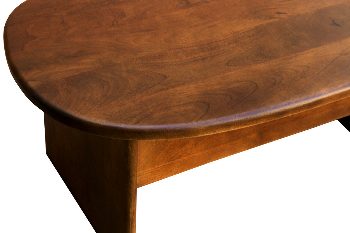 Mesa de centro elevable de dise�o en forma de jud�a con almacenaje en madera de mango maciza te�ida L95 cm KOKOA