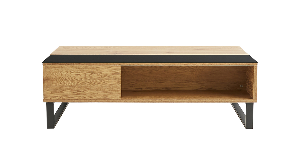 Mesa de centro elevable en madera y metal WYNN