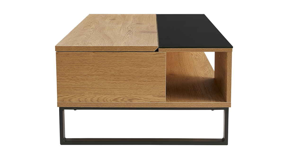 Mesa de centro elevable en madera y metal WYNN