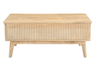 Mesa de centro elevable rectangular de madera maciza de mango L100 cm ALDA