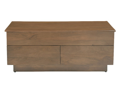 Mesa de centro elevable rectangular de madera oscura de mango macizo L102 cm NEXO