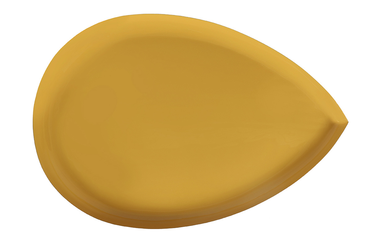 Mesa de centro en acero lacada amarillo DROP