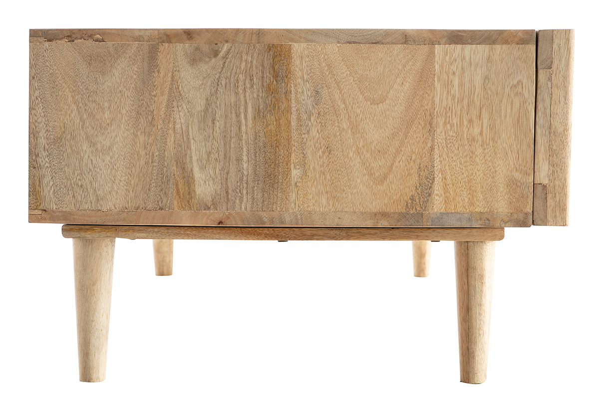 Mesa de centro en mango macizo con puertas correderas ALBA