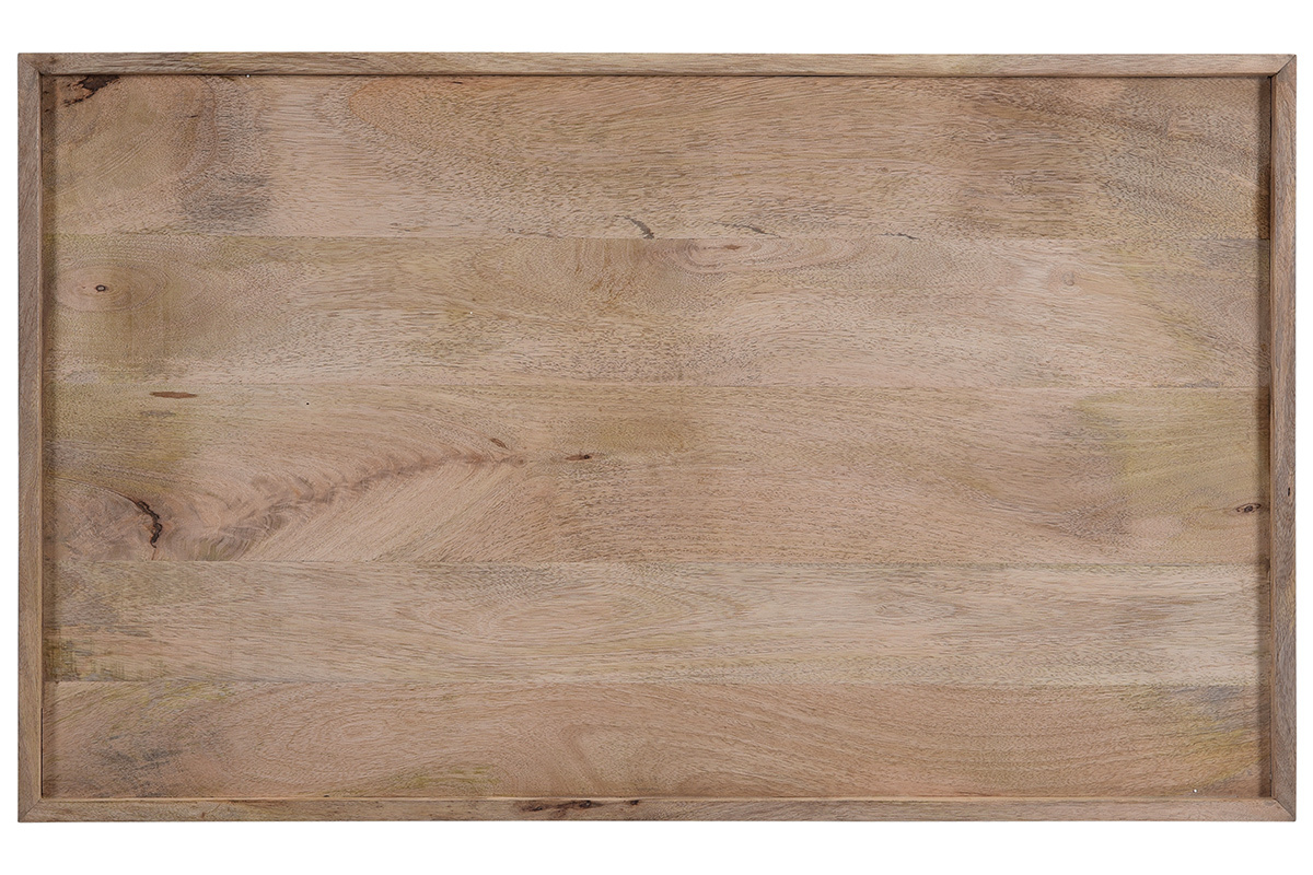 Mesa de centro en mangoy metal negro L100 cm FRAME