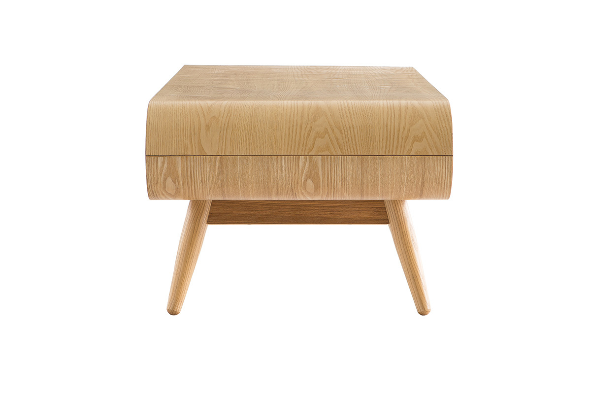 Mesa de centro escandinava madera natural BALTIK