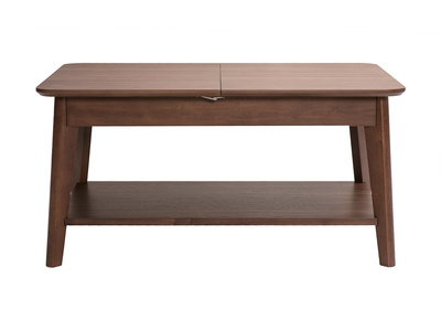 Mesa de centro extensible rectangular de madera oscura L90-120 cm VILI