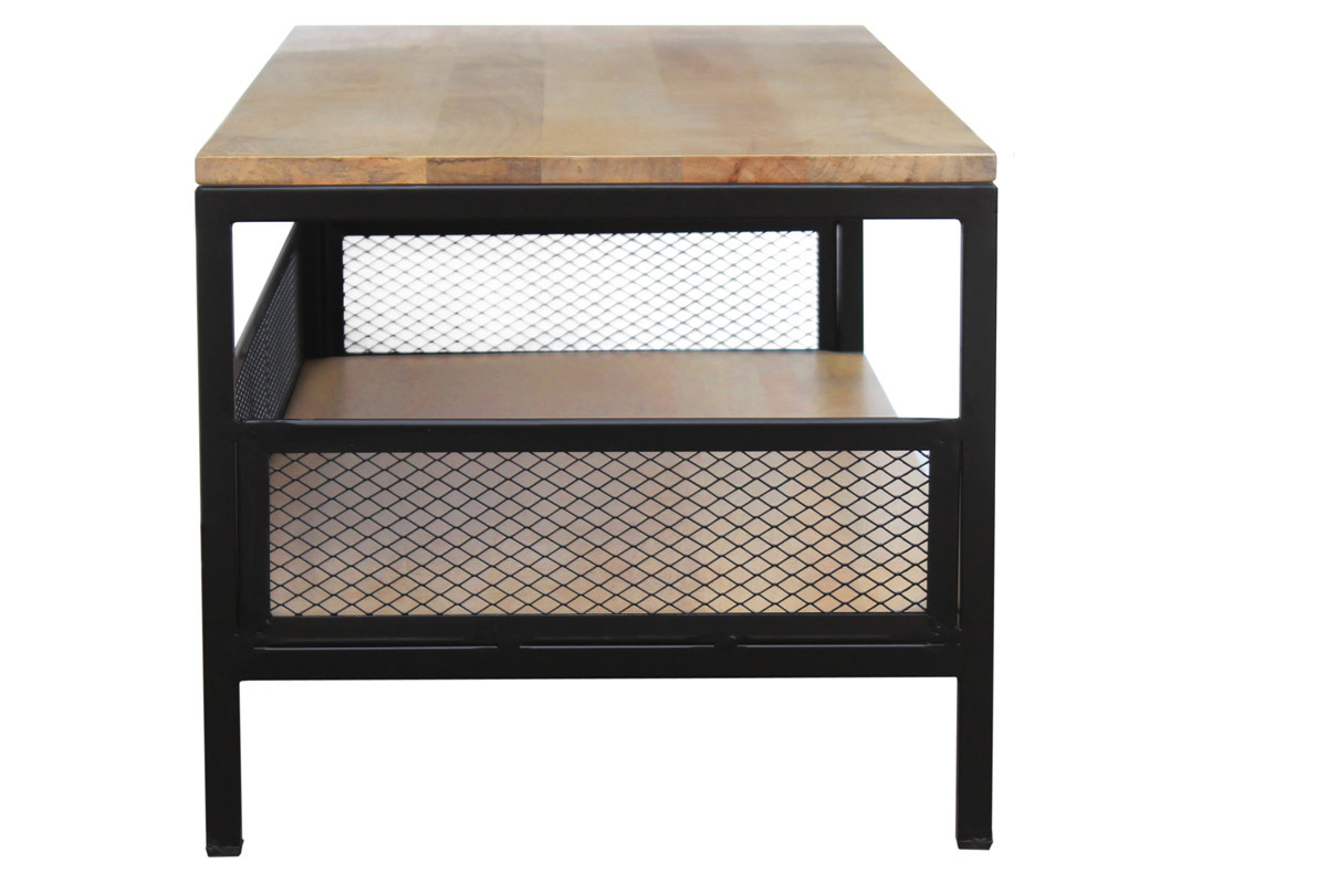 Mesa de centro industrial mango y metal RACK