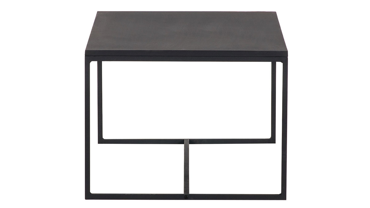 Mesa de centro industrial metal negro KARL