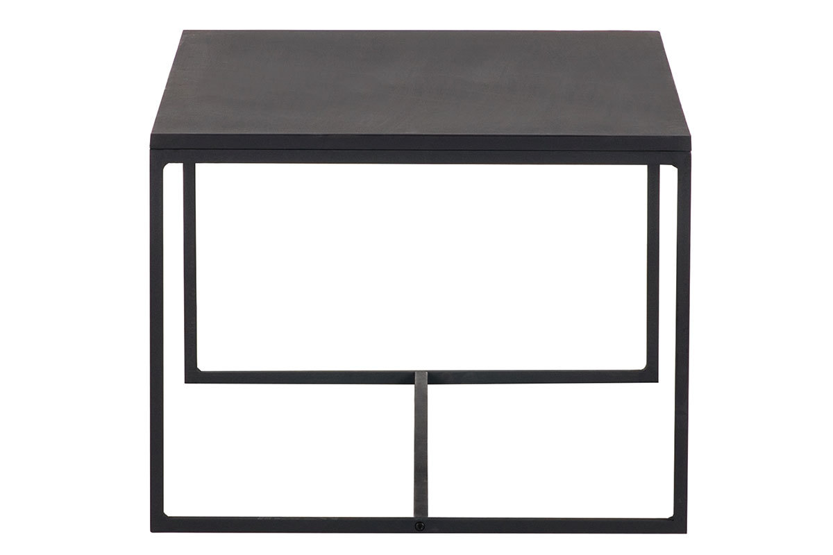 Mesa de centro industrial metal negro KARL
