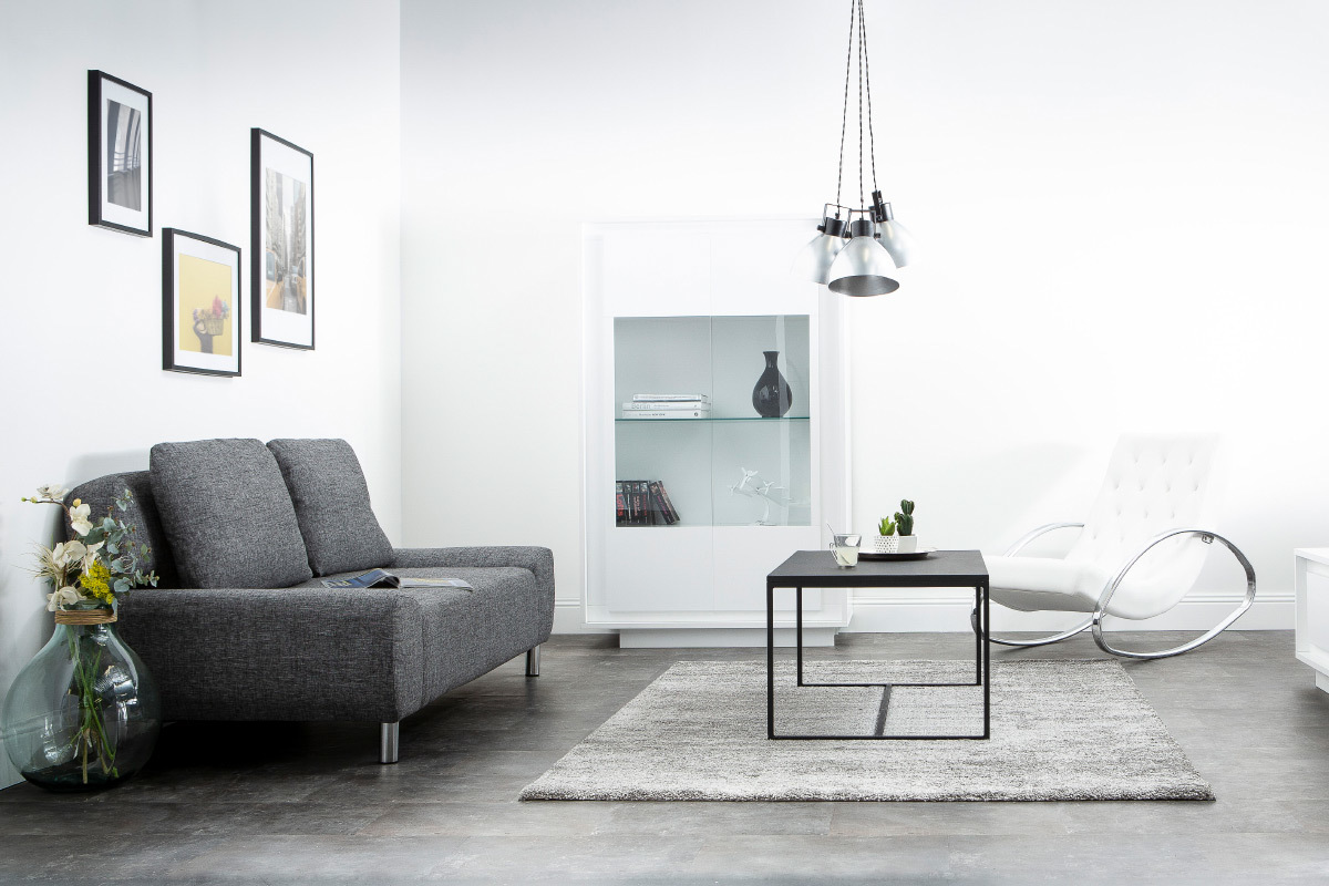 Mesa de centro industrial metal negro KARL