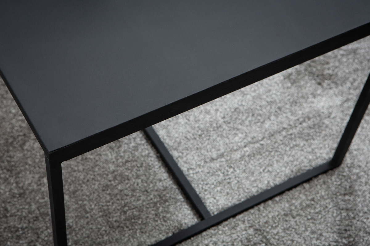Mesa de centro industrial metal negro KARL
