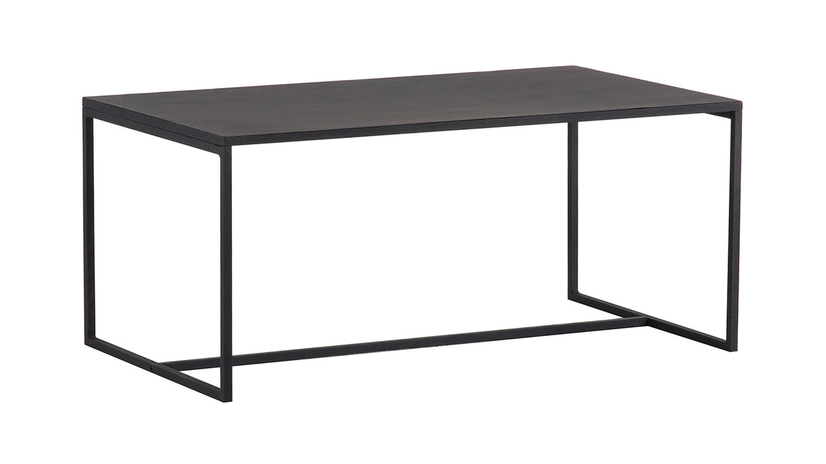 Mesa de centro industrial metal negro KARL