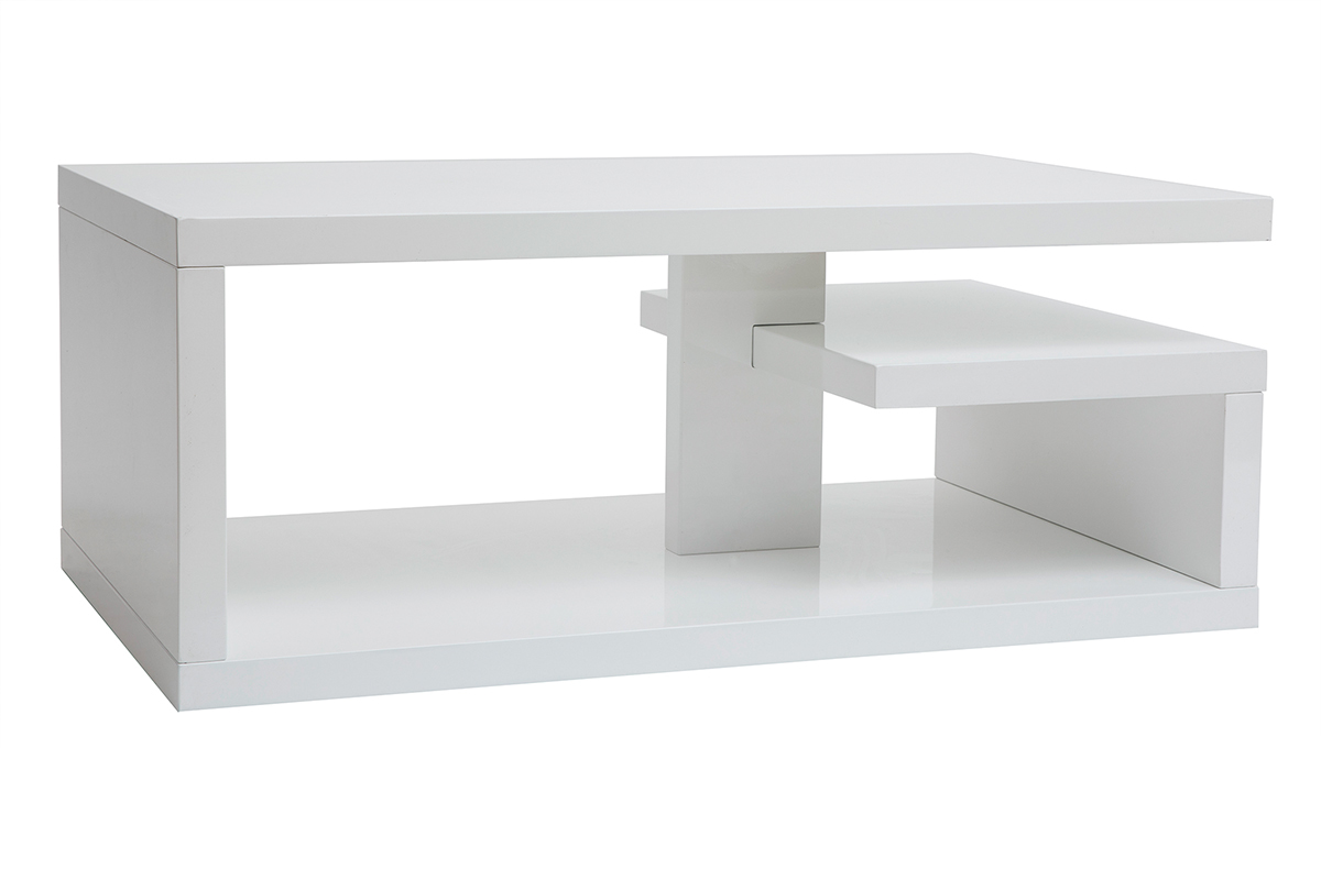 Mesa de centro lacada blanco L100 cm HALTON
