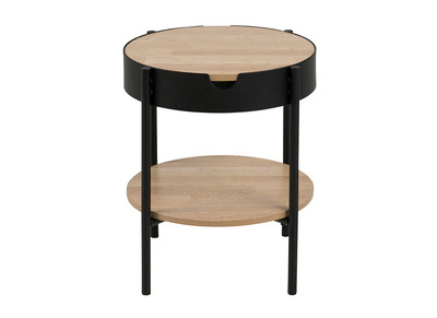 Mesa de centro madera y metal negro 45cm SUZIE