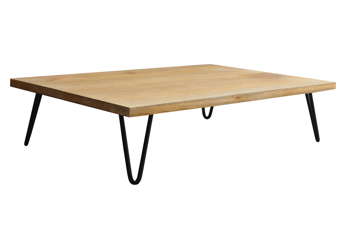 Mesa de centro mango patas horquilla metal VIBES
