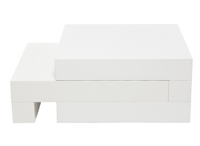 Mesa de centro moderna blanco brillante LUNA