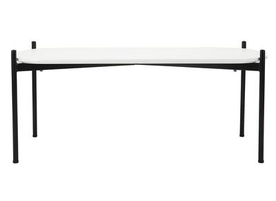 Mesa de centro moderna metal blanco 100x50cm SEGA