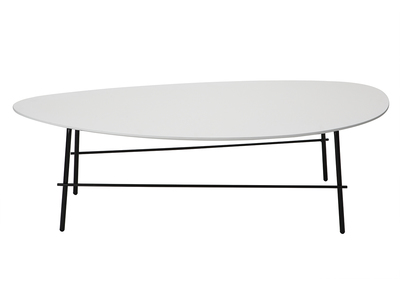 Mesa de centro moderna metal blanco 131 cm BLOOM