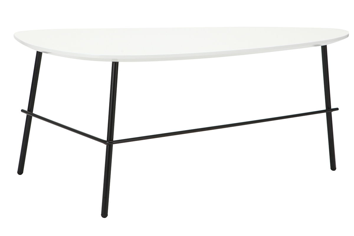 Mesa de centro moderna metal blanco 93 cm BLOOM