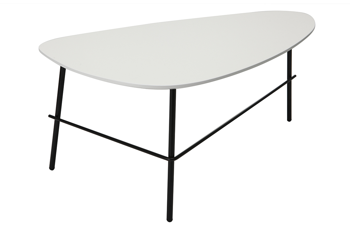 Mesa de centro moderna metal blanco 93 cm BLOOM