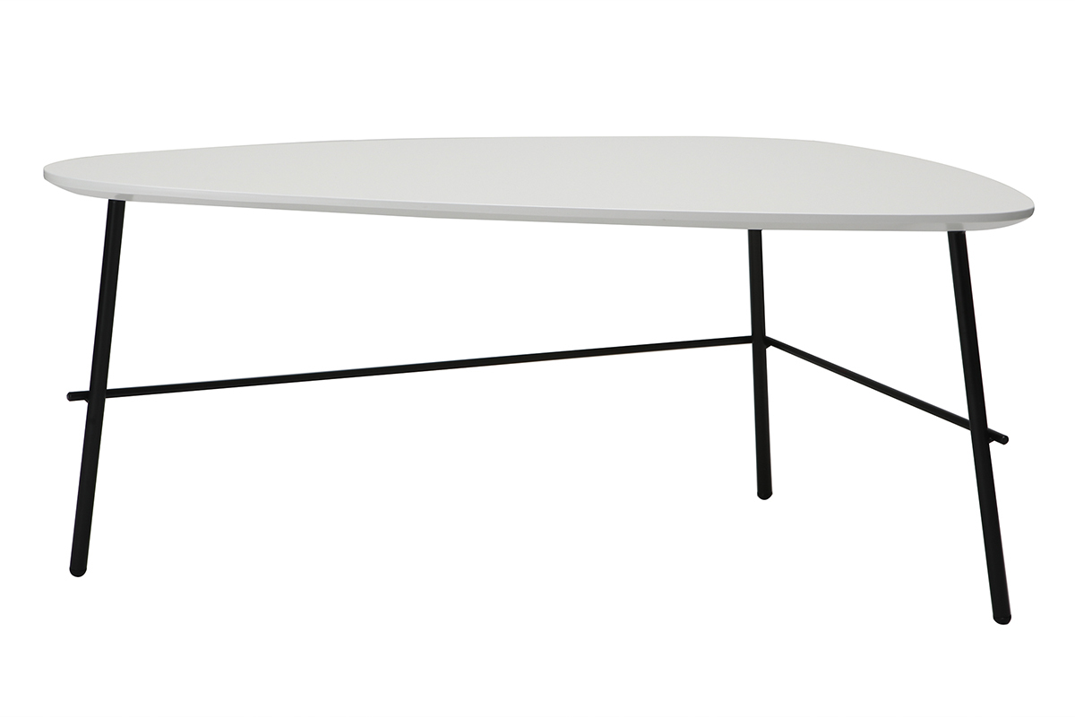 Mesa de centro moderna metal blanco 93 cm BLOOM