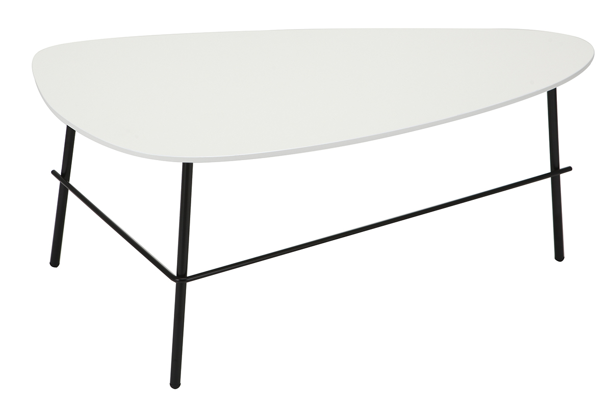 Mesa de centro moderna metal blanco 93 cm BLOOM