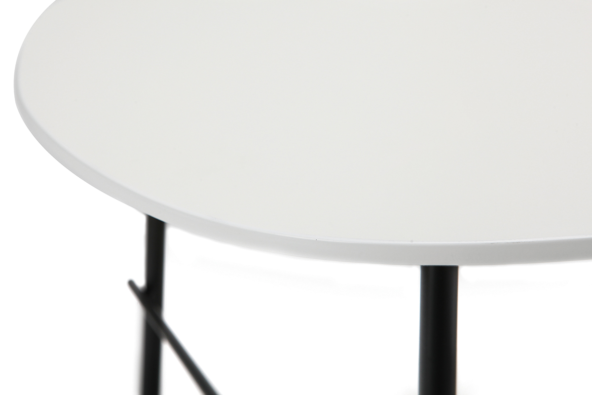Mesa de centro moderna metal blanco 93 cm BLOOM