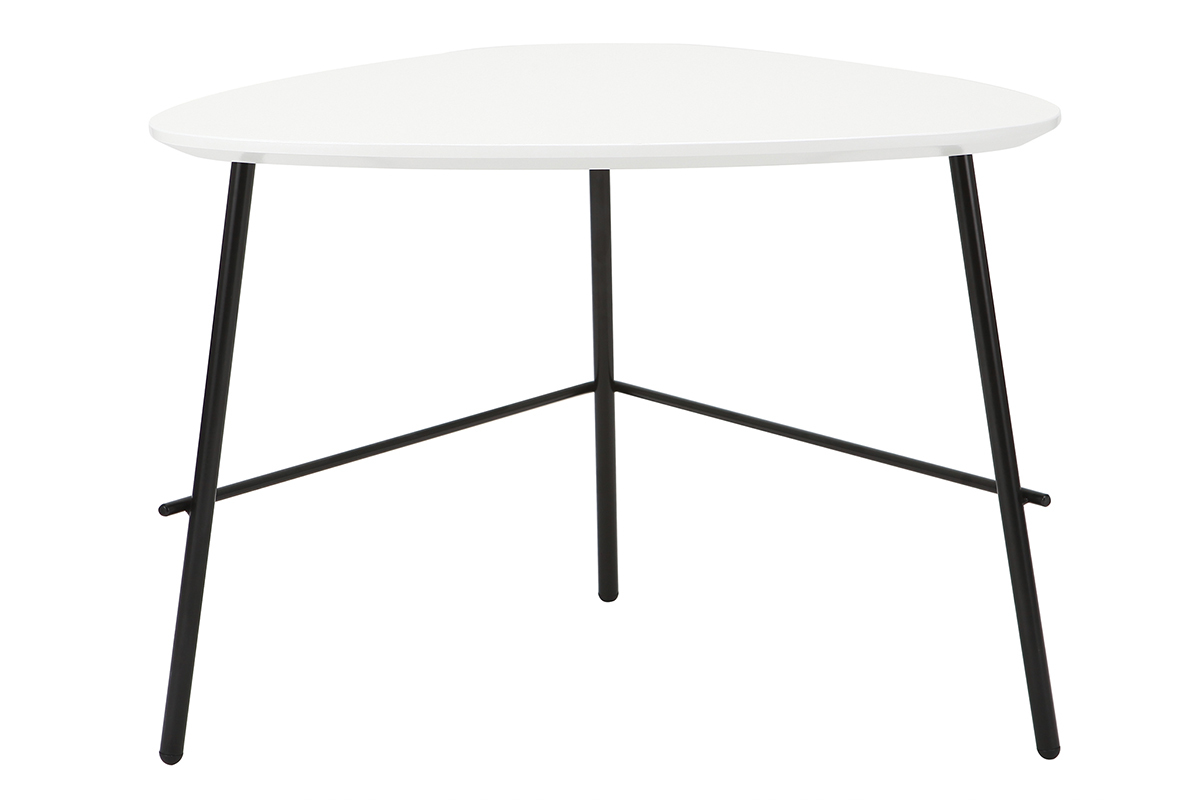 Mesa de centro moderna metal blanco L60 cm BLOOM