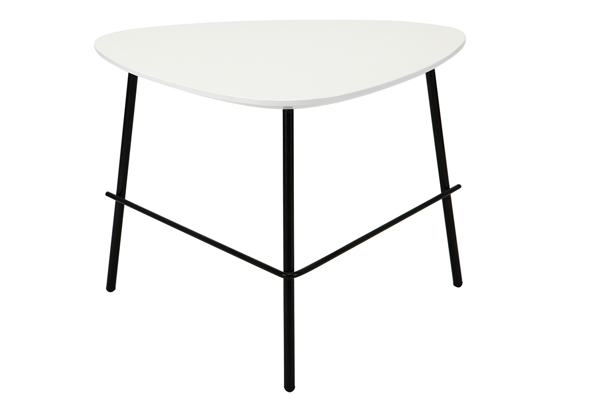 Mesa de centro moderna metal blanco L60 cm BLOOM
