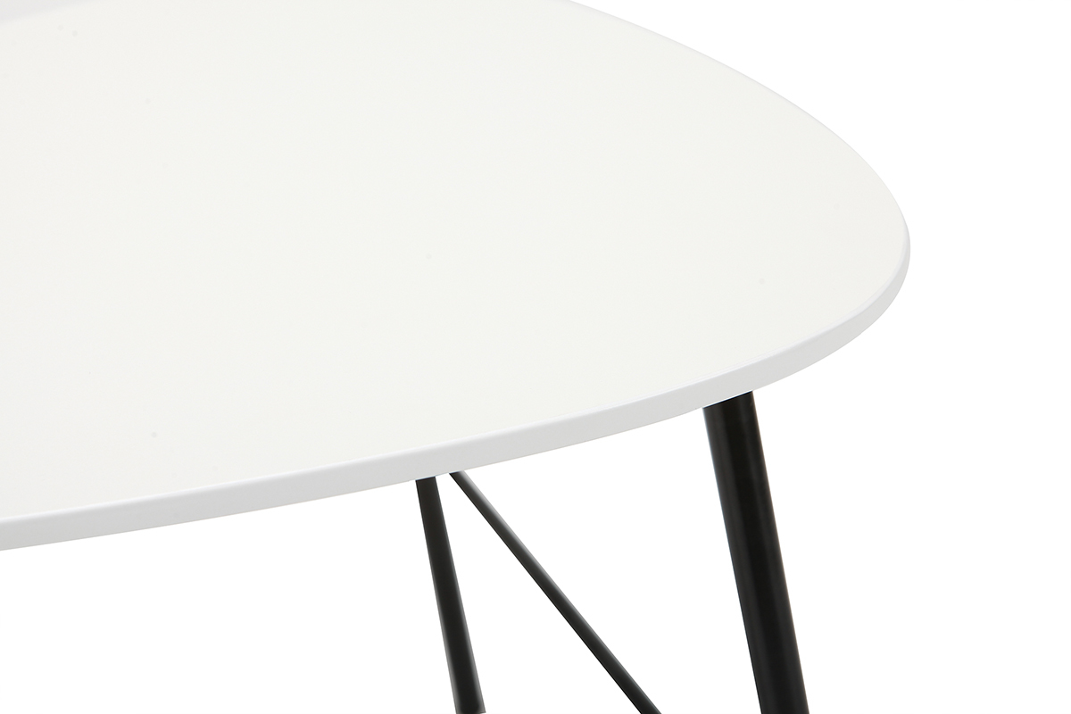 Mesa de centro moderna metal blanco L60 cm BLOOM