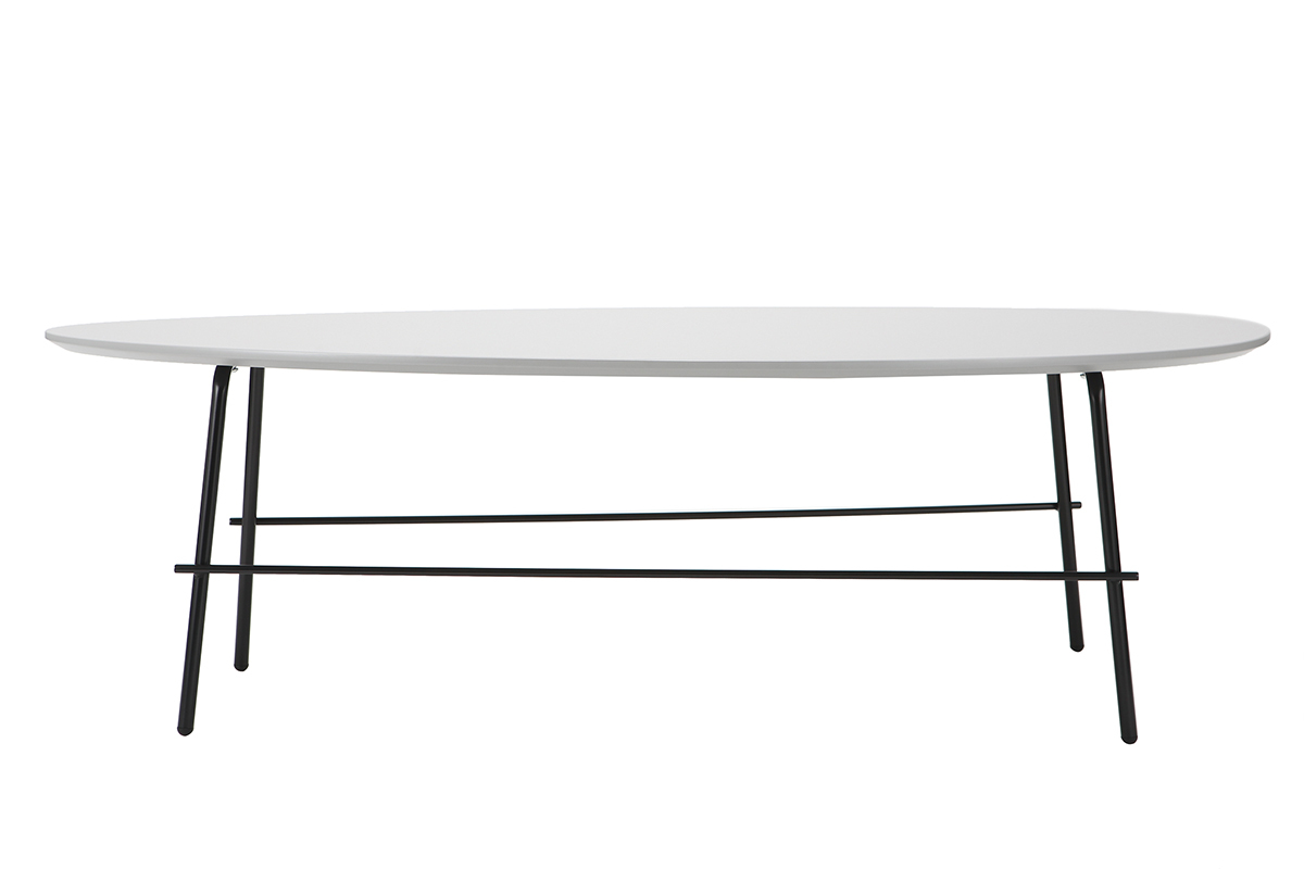 Mesa de centro moderna metal gris 131 cm BLOOM