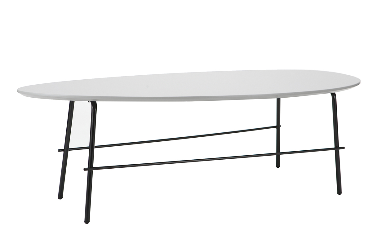 Mesa de centro moderna metal gris 131 cm BLOOM