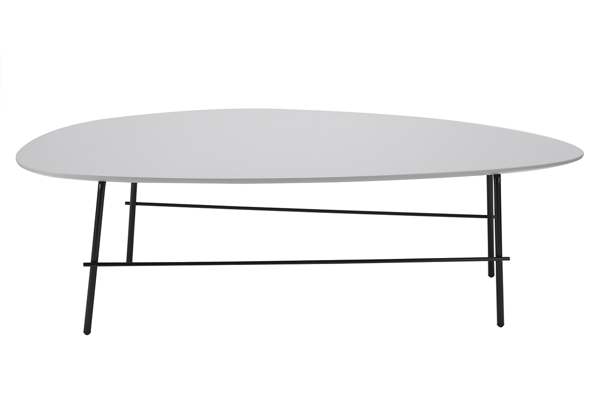 Mesa de centro moderna metal gris 131 cm BLOOM