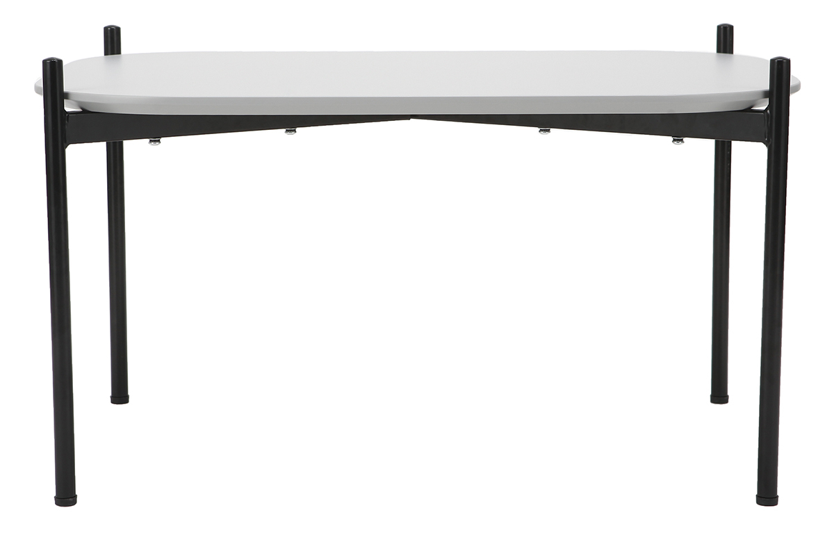Mesa de centro moderna metal gris 50x75cm SEGA