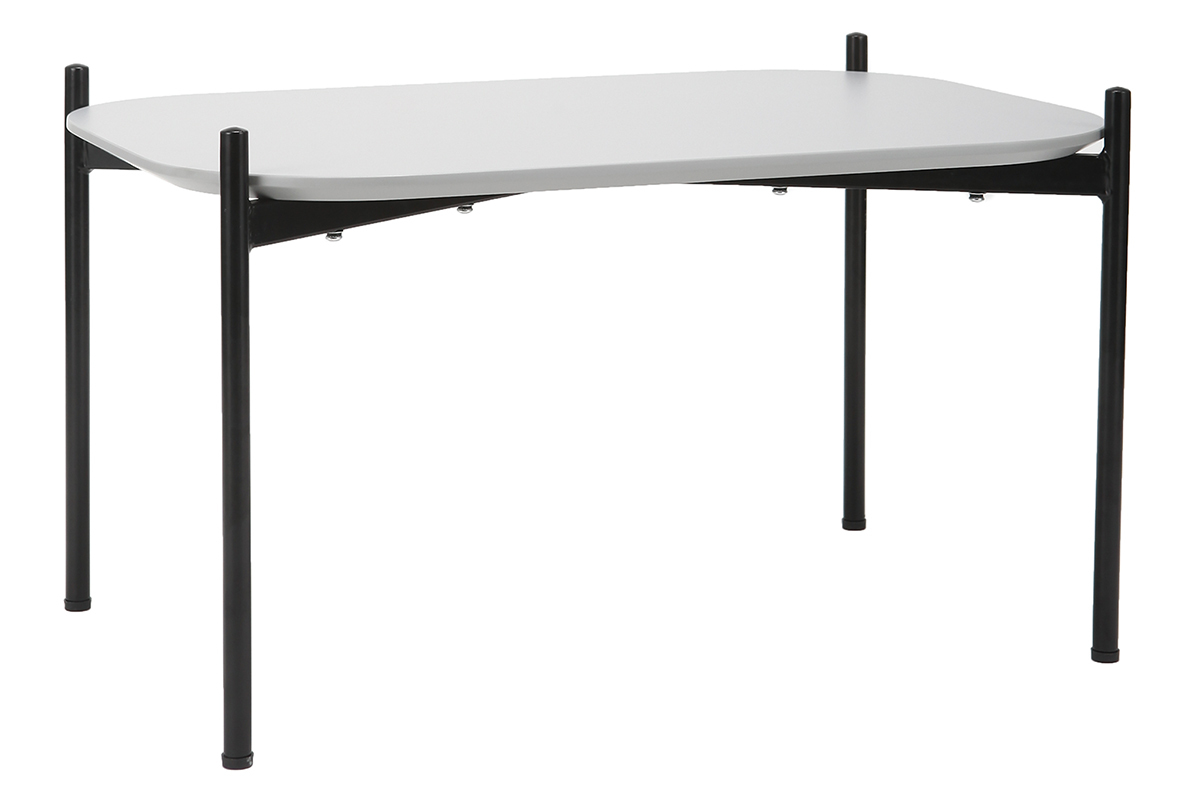 Mesa de centro moderna metal gris 50x75cm SEGA
